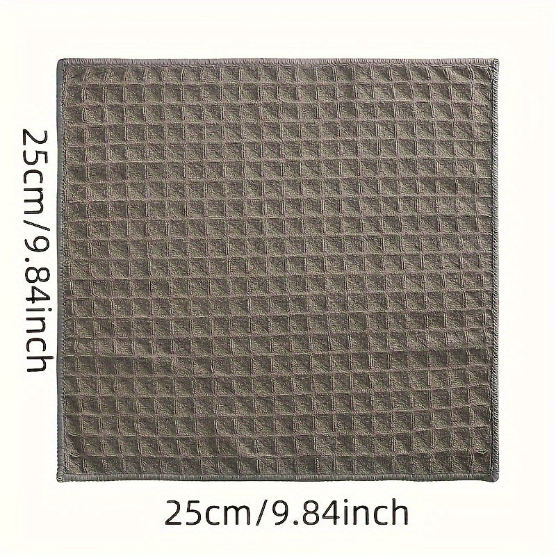 Set of 3 Coffee Shop Cleaning Towels, Absorbent Polyester Rags for Spills