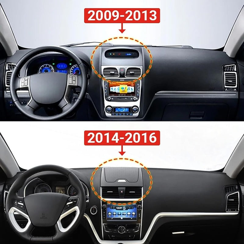 Car Dashboard Cover Mat Sun Shade for Sedan Center Console Anti-Glare Black