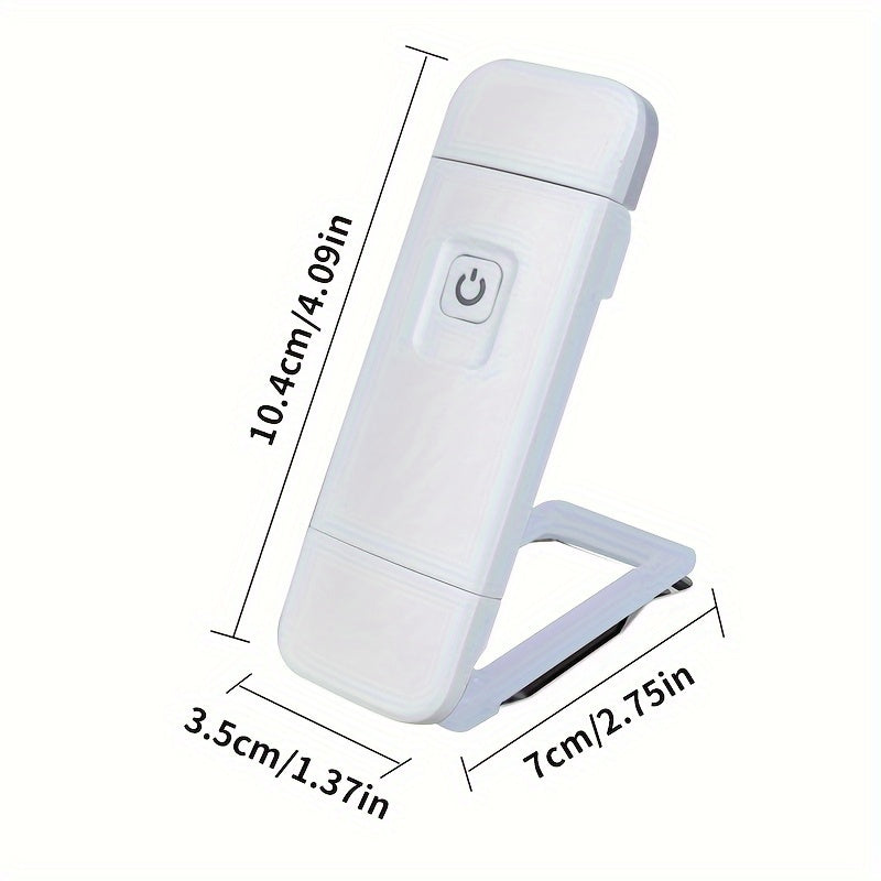 Rechargeable Book Light with Clip-On Design Eye-Care Downlight Wall Mountable Lithium Battery