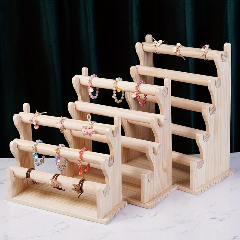 Деревянная многоуровневая подставка для браслетов, дисплей, органайзер для украшений, стойка для хранения
