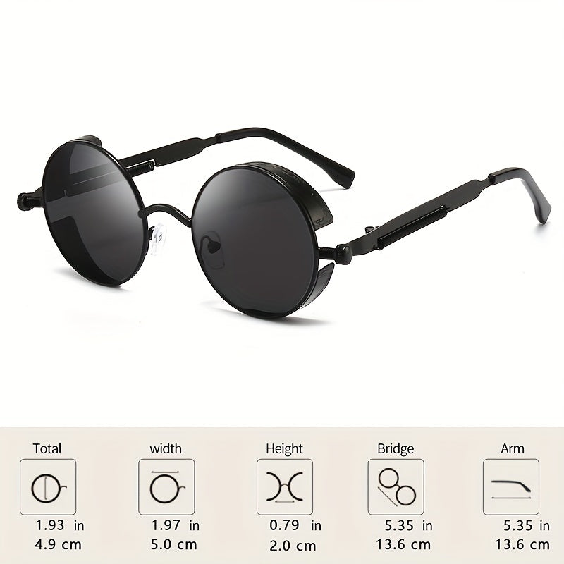 Uniseks Retro Steampunk Rangi Blokli Quyoshdan Himoyalovchi Ko‘zoynaklar Haydash va Moda uchun