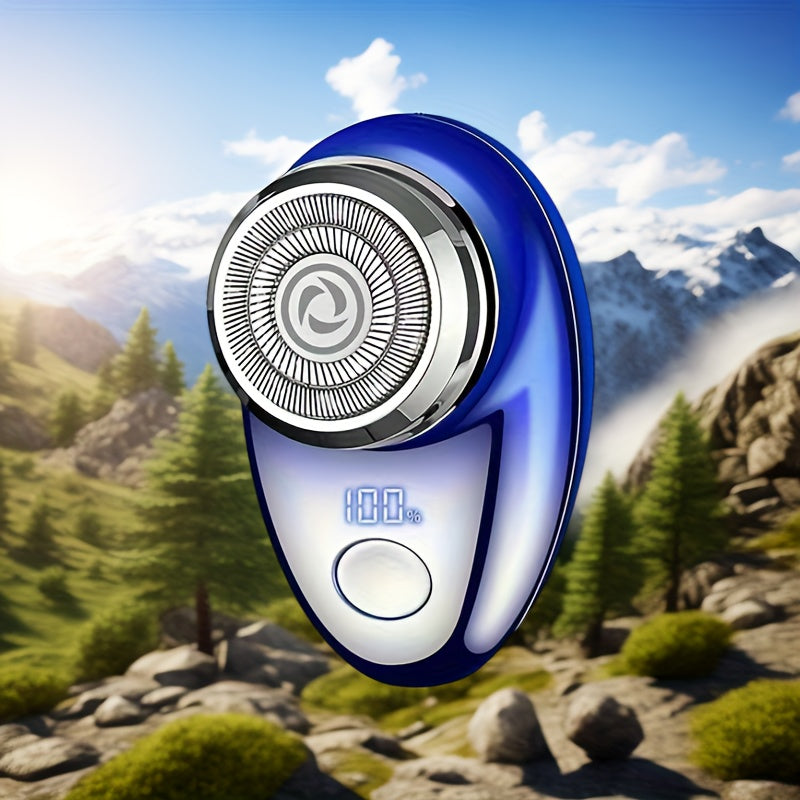 Afeitadora eléctrica portátil para hombres, recargable por USB, batería de larga duración, carga rápida, sin residuos, regalo