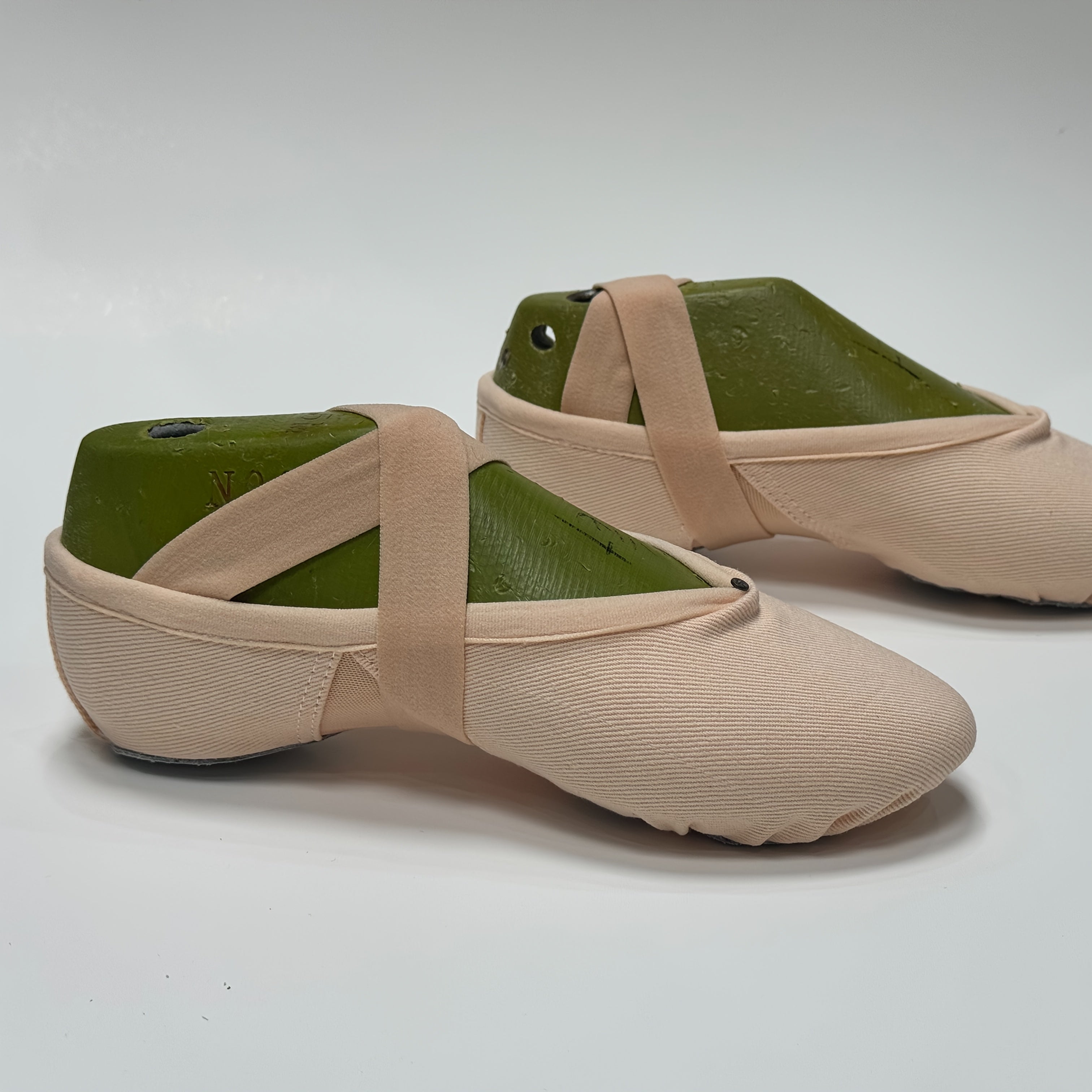 Women Ballet Dance Shoes Mesh Upper Lace-Up Strappy Back Microfiber Sole