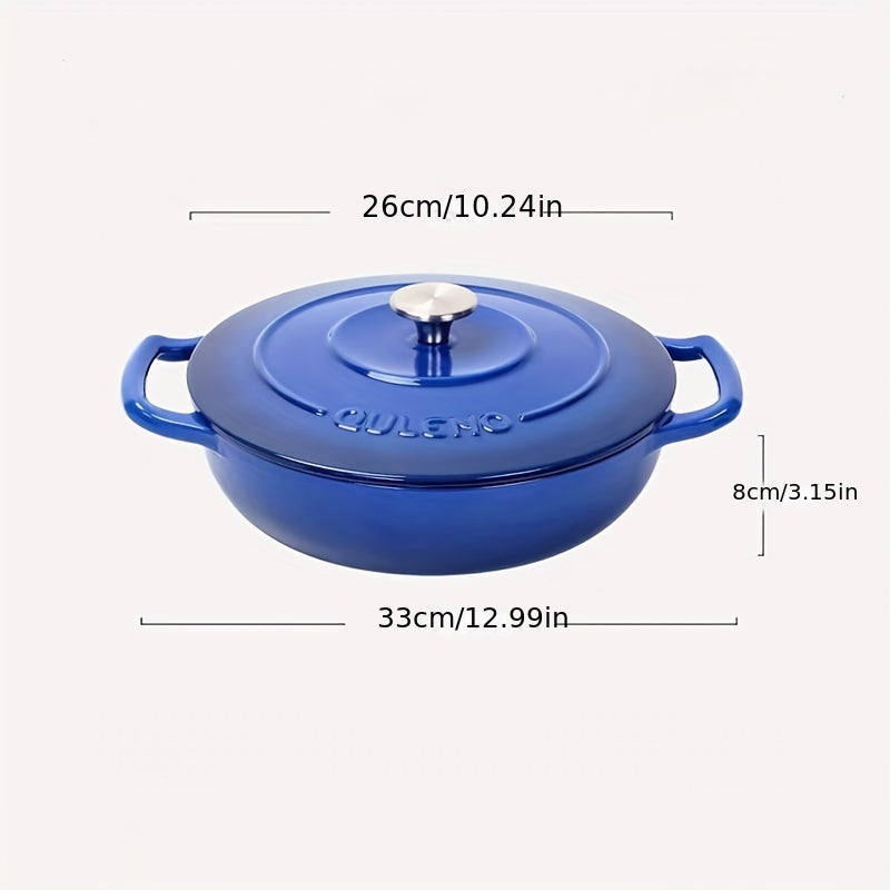 Enamel-Coated Cast Iron Dutch Oven for Cooking Baking and Serving 4 Qt