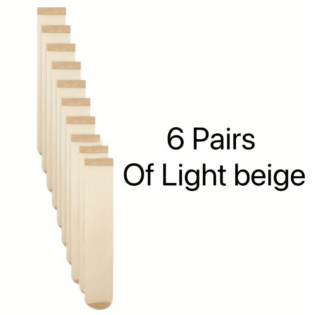 Plus Size Sheer Knee High Socks for Women 6 Pairs Nylon Ribbed Stockings in Black Light Brown Dark Brown