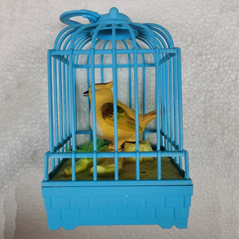 Voice-Controlled LED Birdcage with Sound and Light in Pink or Blue for Pet Birds