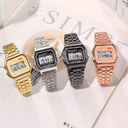 Men's Digital LED Watch Square Dial Water-Resistant Casual Hip-Hop Style