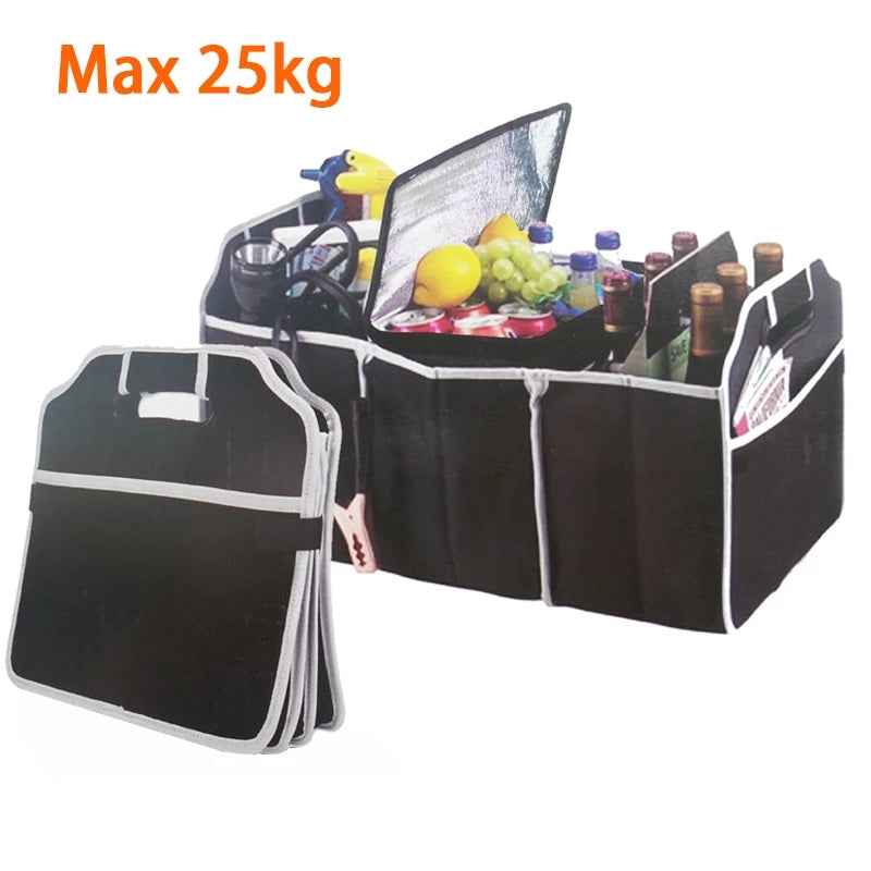 Bolsa de almacenamiento para maletero de coche, plegable, negra, organizador de maletero