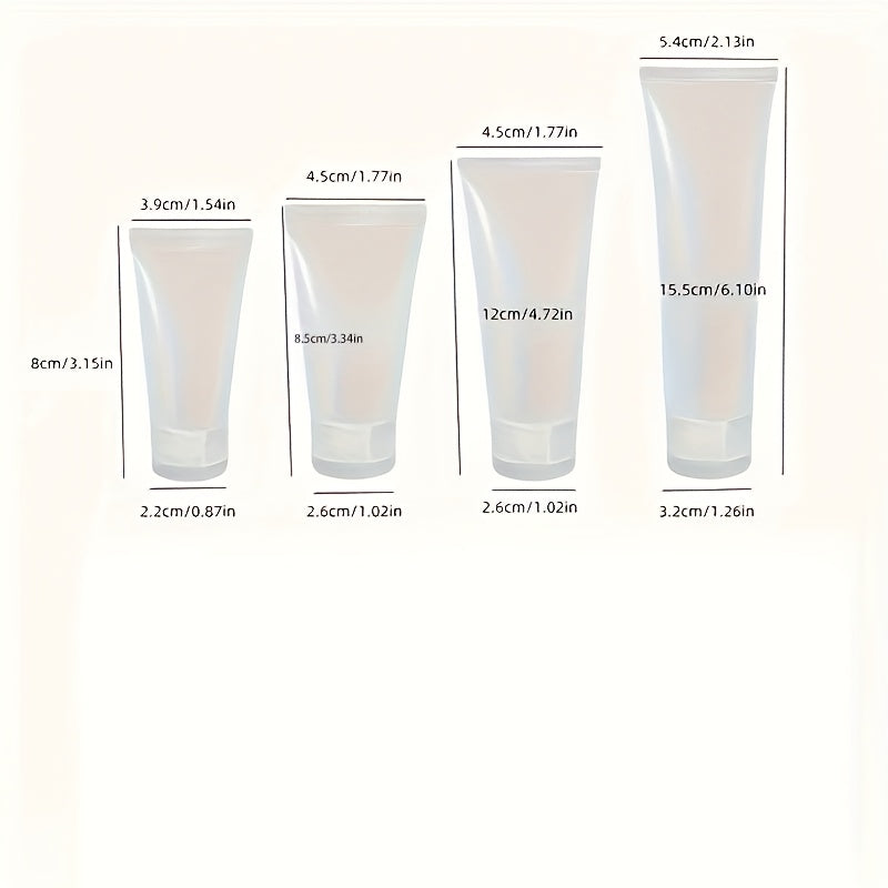 Sayohat shishalari to'plami 20ml dan 100ml gacha plastmassa idishlar shampun va tanaga yuvish uchun