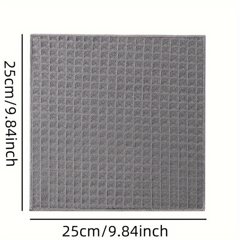 Mikrofiber Barista Sochiqlari 4 ta to'plam - Qahva mashinalari va oshxona to'kilishlari uchun namni o'zlashtiruvchi va mustahkam tozalash matolari - Vintage Kulrang/Ko'k Dizayni, Tez quriydigan texnologiya