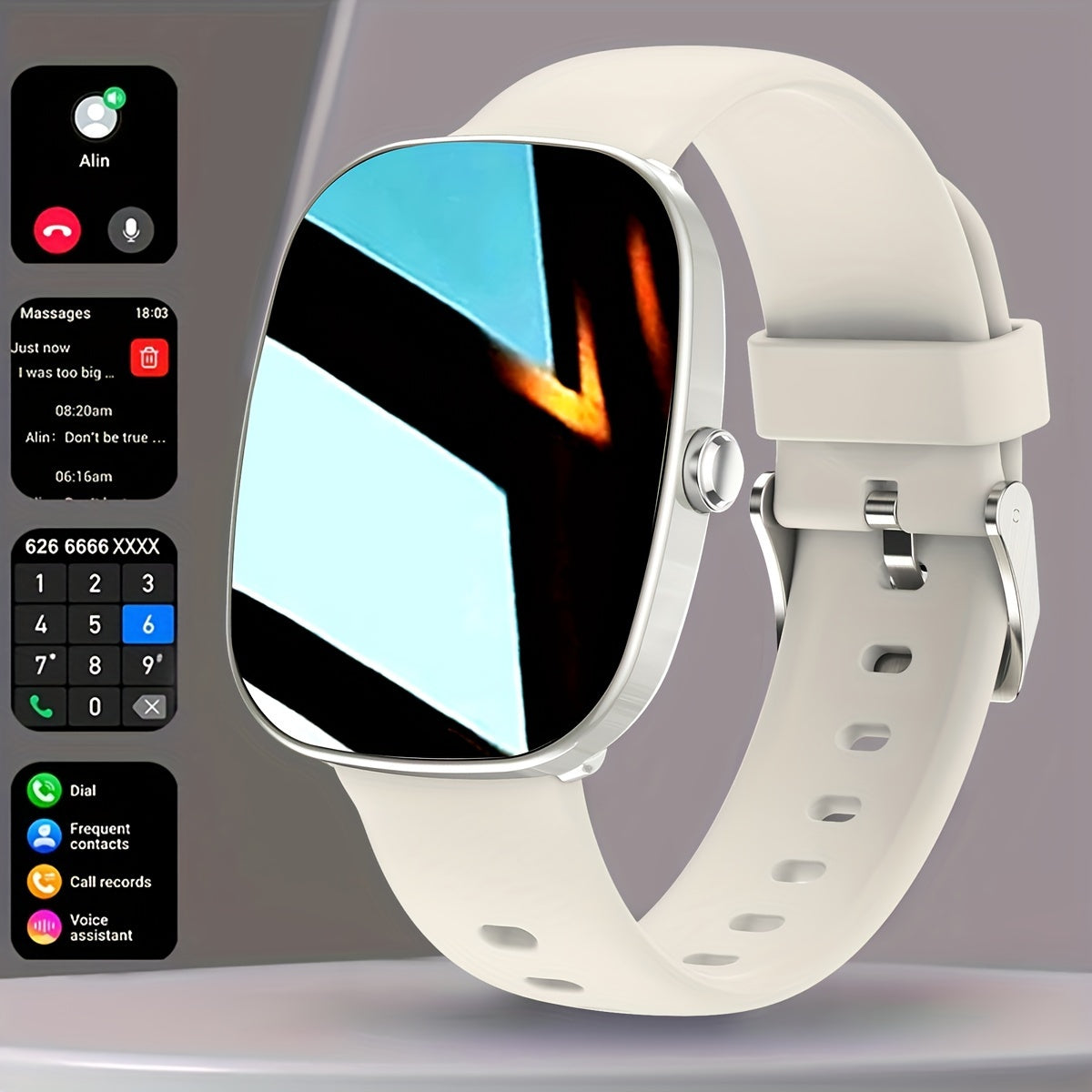 Умные часы с полным сенсорным экраном 1,83 дюйма, с возможностью звонков и отслеживания спортивных показателей для iPhone и Android