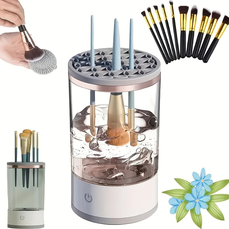 Electric Makeup Brush Cleaner USB Powered Hands-Free Travel and Home Use