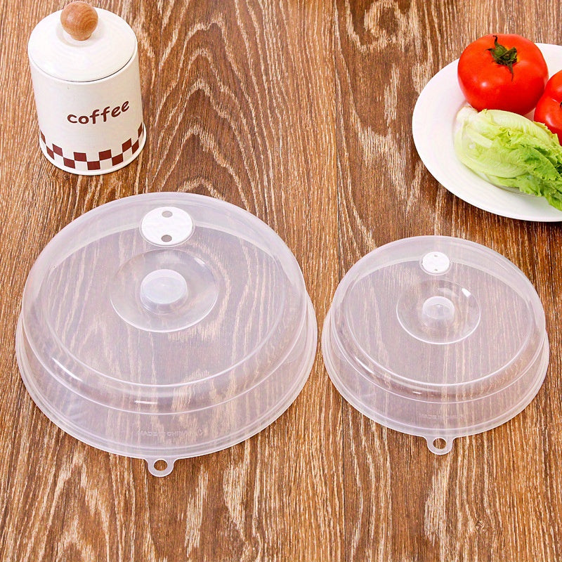 2 Pieces Microwave Oven Food Covers, Transparent Plastic, Anti-Splash Bowl Covers