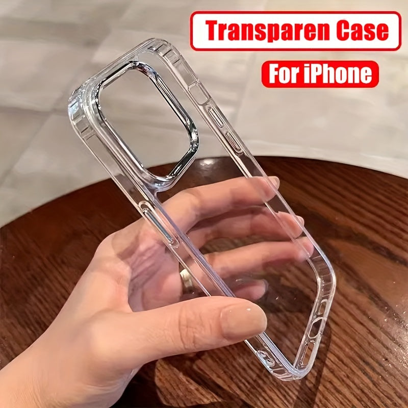Transparent TPU Phone Case for iPhone 15 14 13 12 11 Shockproof Soft Cover for Pro Max
