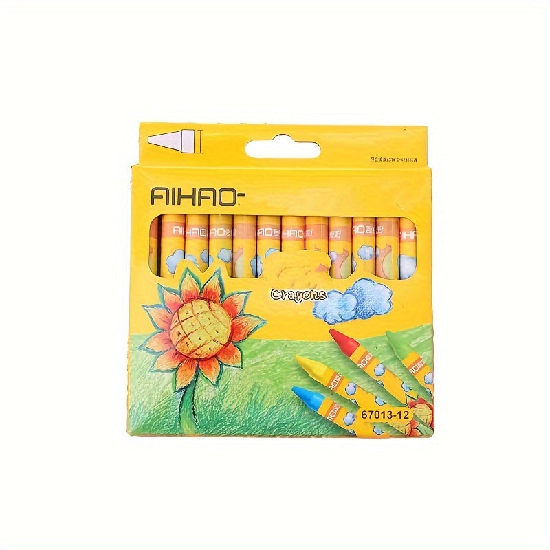 AIHAO Набор цветных карандашей на 8/12/24 цвета для детей от 14 лет, с ярким наконечником, легким овальным корпусом, универсальным для правшей и левшей, идеально подходит для рисования и каракулей.