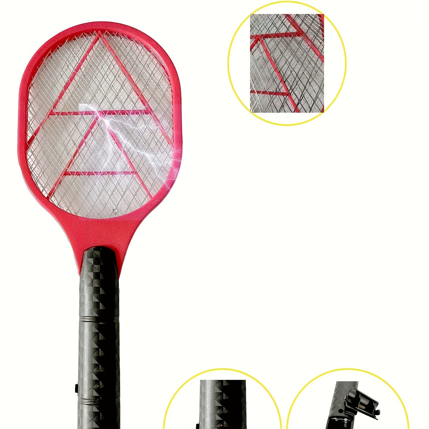 Electric Mosquito Swatter Battery Operated Plastic Aluminum Tin Durable Pest Control Tool