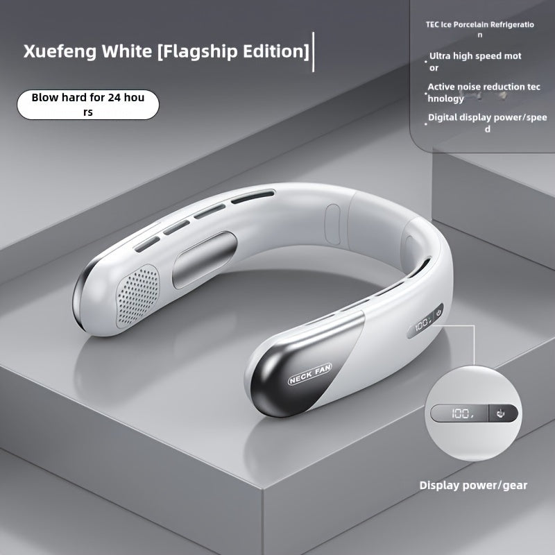 Bladeless Neck Fan Portable USB Rechargeable Handheld Hands-Free Cooling