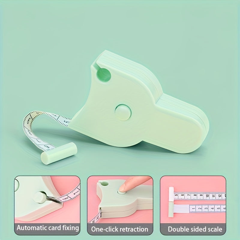 Self-Tightening Body Measuring Tape White PVC Blade Lock for Waist Hip Arm Head