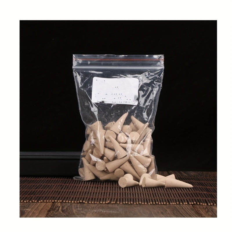 60pcs Aromatherapy Incense Cones Sandalwood Rose Lemon for Meditation Home Gift