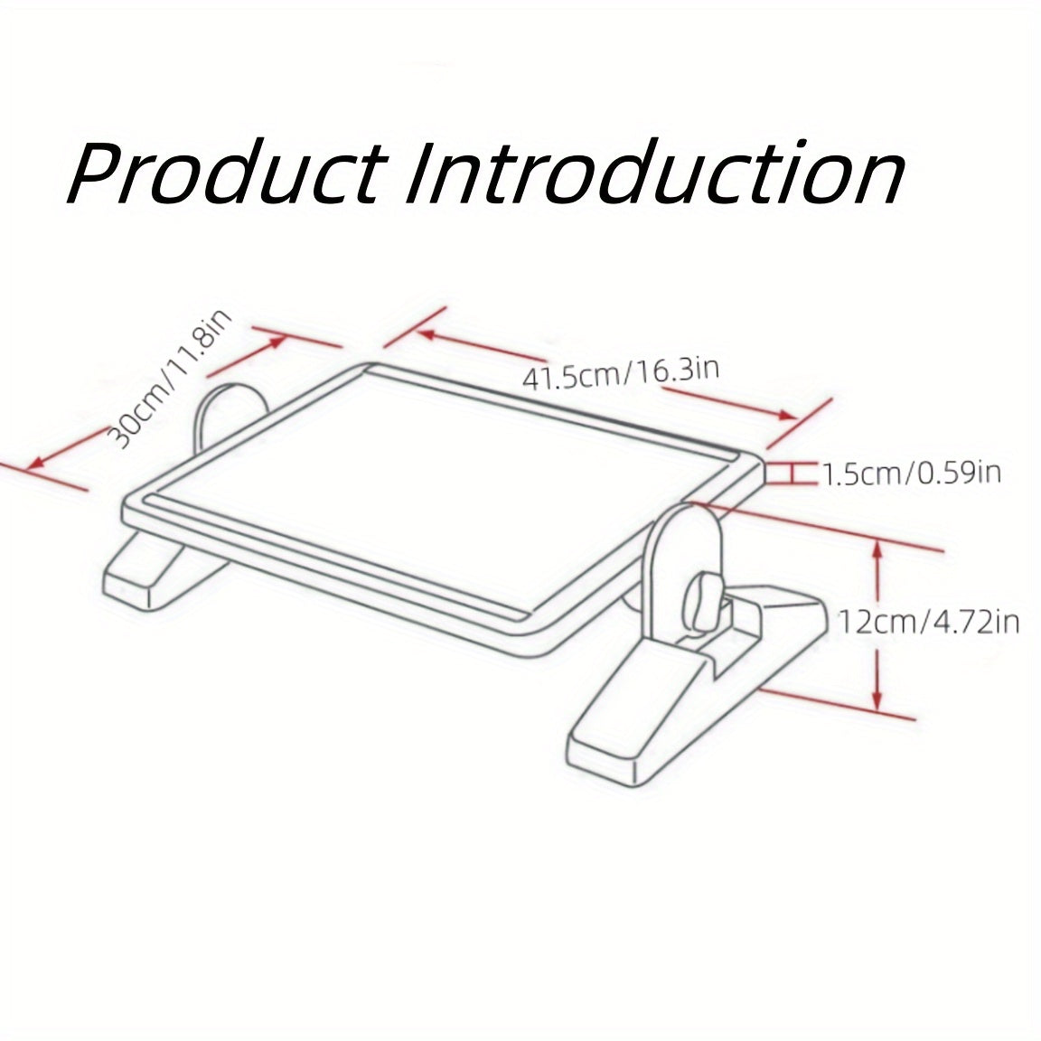 Комплект офисной мебели с подушкой-стулом и регулируемой подставкой для ног из черного пластика