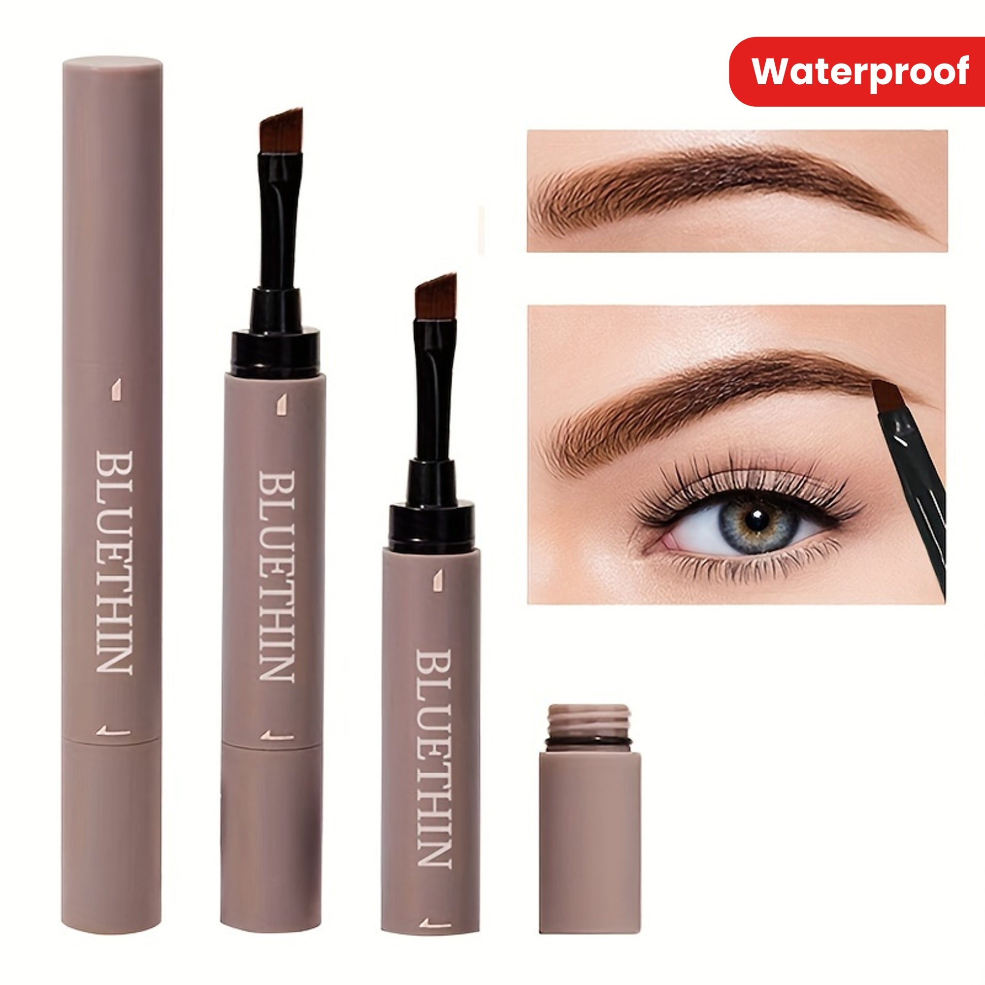 Women's Double-Ended Eyebrow Pomade Waterproof Smudge-Proof Long Lasting