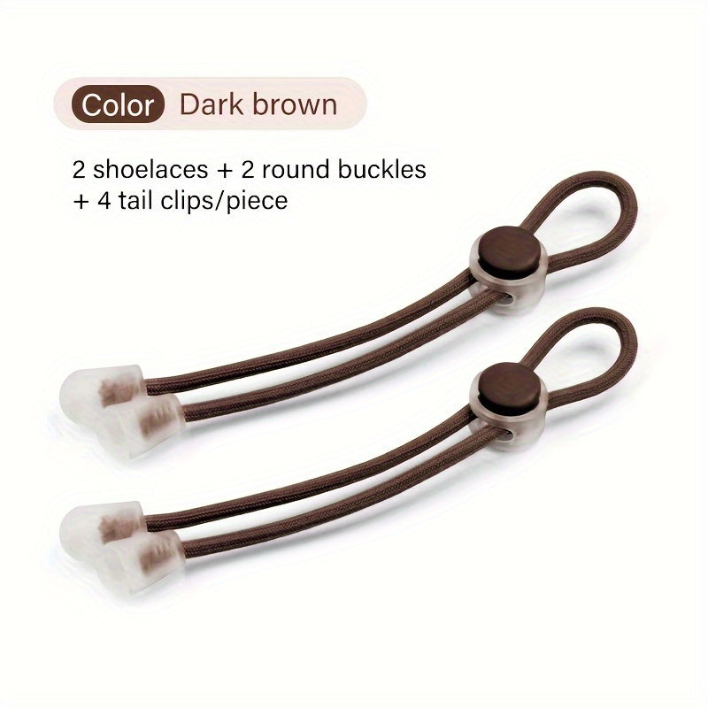 Unisex Elastic No-Tie Shoelaces with Adjustable Buckles for Sneakers