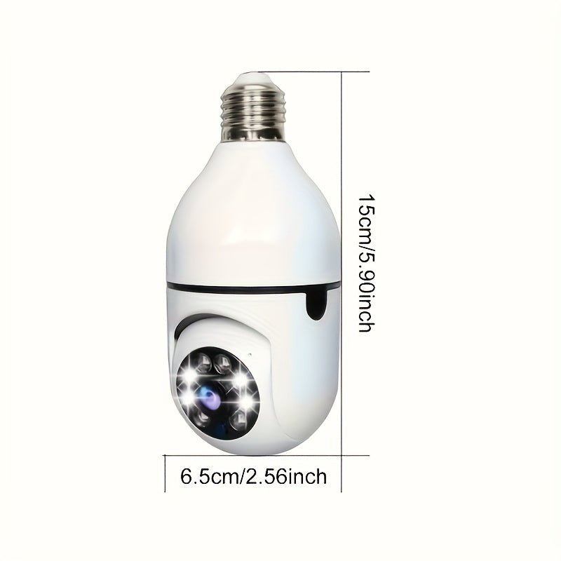 Wireless 355-Degree Panoramic Indoor Security Camera with 1080P Night Vision Motion Detection