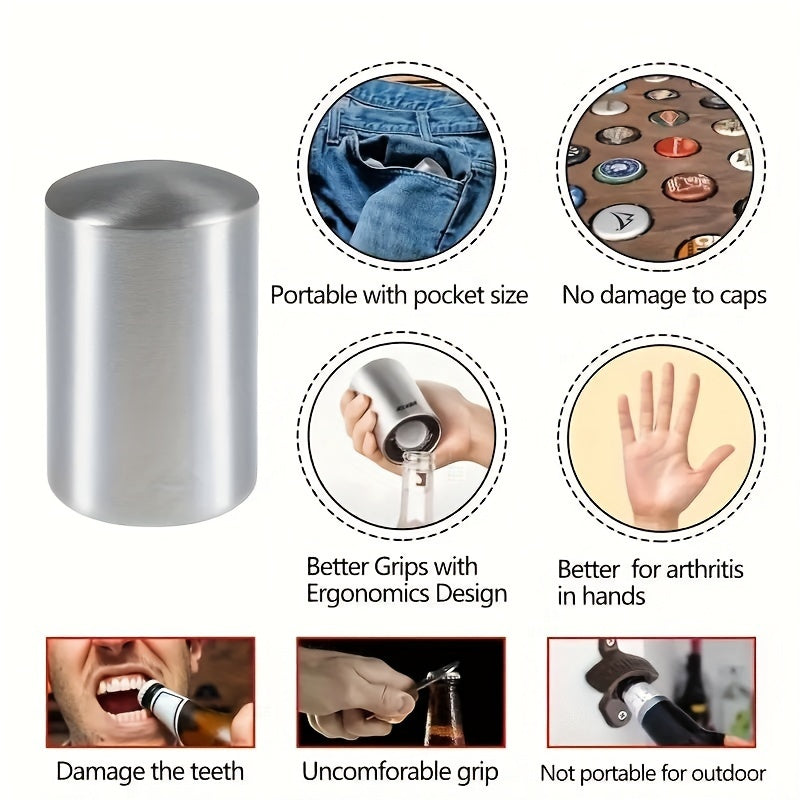 Магнитный открыватель для бутылок с пивом для различных мест, таких как отели, семейные ужины, бары и рестораны.