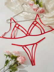 Women's Seductive Lace Lingerie Set with Adjustable Straps and Floral Design