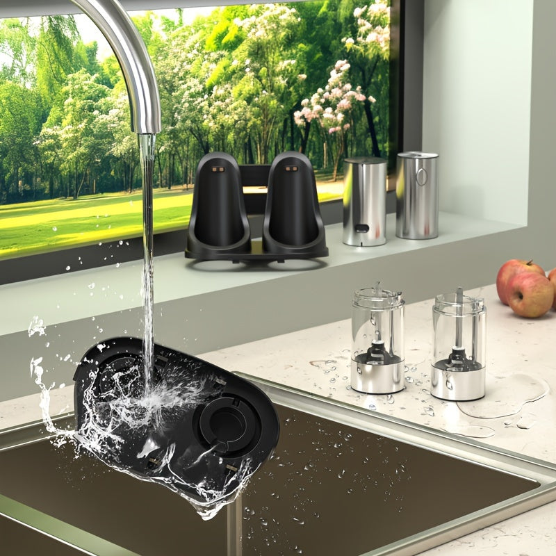 Набор из 2 электрических мельниц для перца и соли с гравитационной индукцией и LED-подсветкой