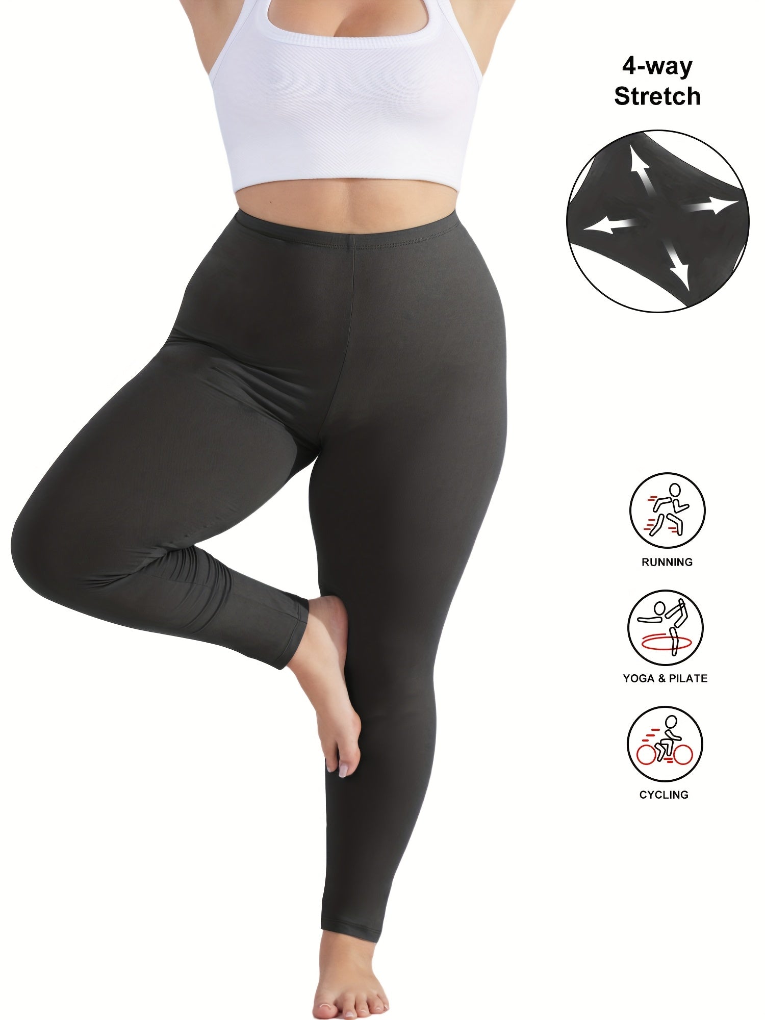 Ayollar uchun yoga legginslari, yuqori bel, namlikni yutuvchi, elastik, fitnes uchun