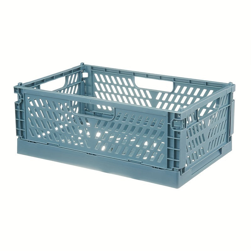 Foldable Plastic Storage Basket for Home Office Organization Multi-Functional Shelf Bin