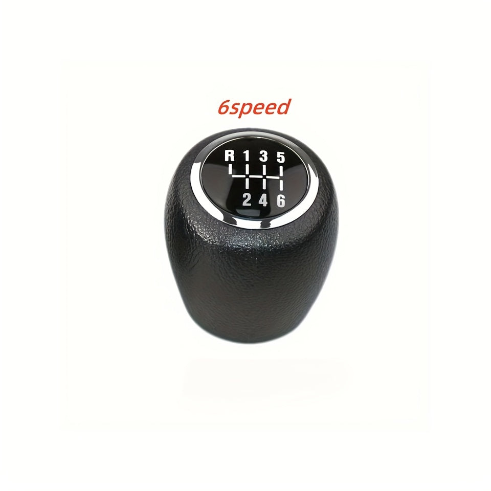 Manual Shift Knob ABS Plastic for Sedan Car 5/6 Speed MT Chrome Ring