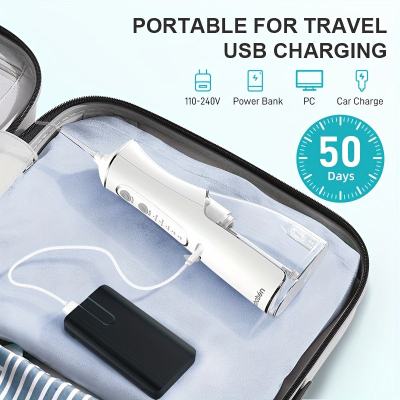 Cordless Water Flosser with 4 Modes USB Rechargeable 1500mAh Travel-Friendly