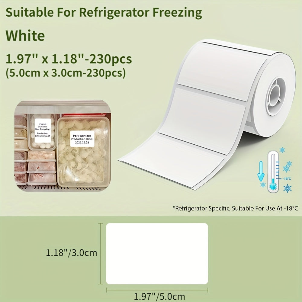 Waterproof Oil-Proof Freezer Label Stickers Thermal Paper for Kitchen Storage