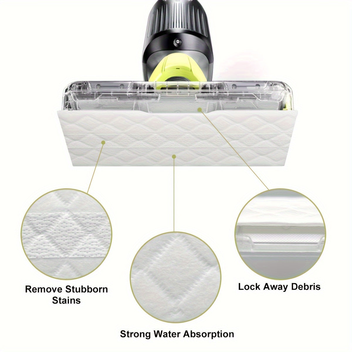 20pcs Disposable Steam Mop Replacement Pads for Floor Cleaning Deep Dust Removal