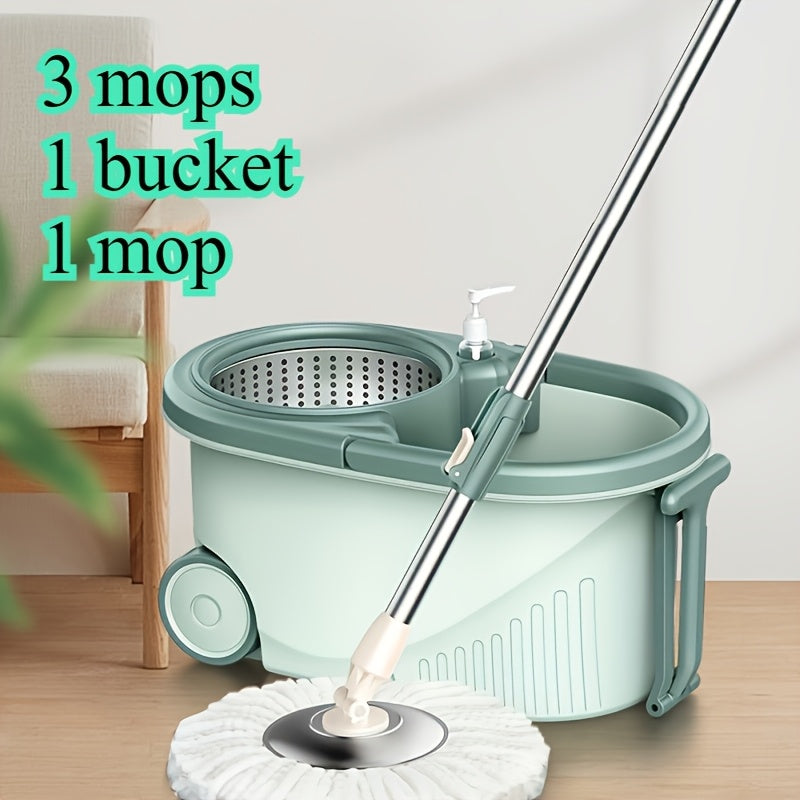 Spin Mop and Bucket Set with 360° Rotating Mop, Ultrafine Fiber Head
