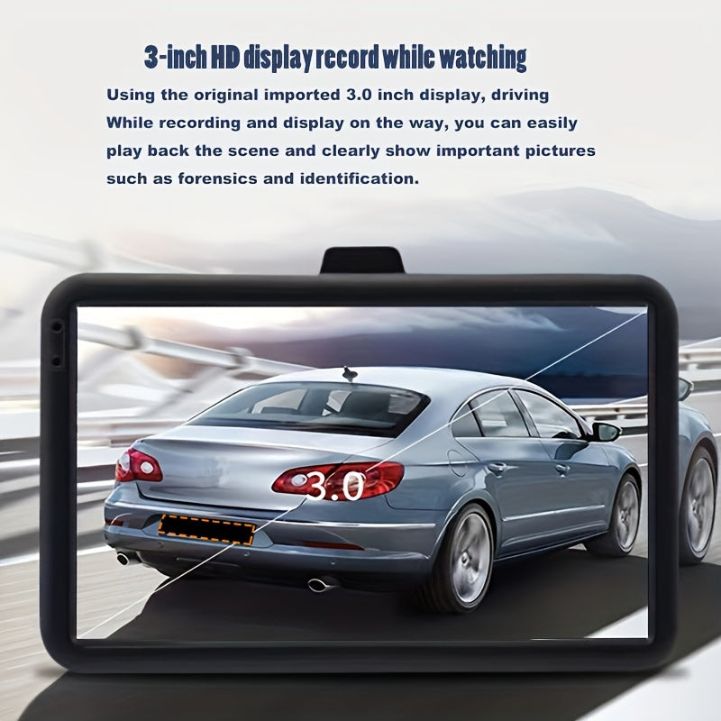 HD Night Vision Dash Cam with 32GB Card Traffic Parking Sensor