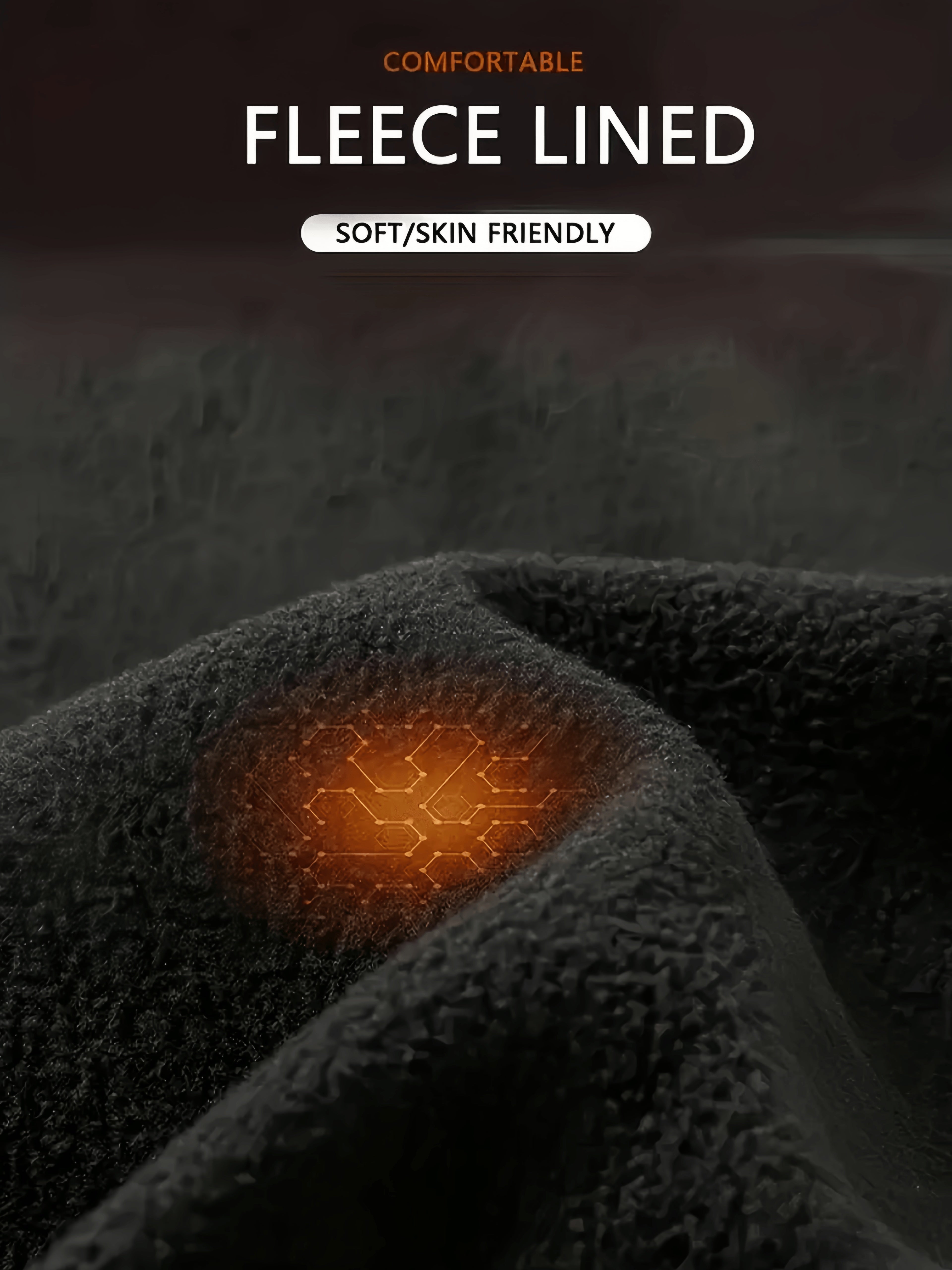 Plus Size Men's Thermal Underwear Set Fleece Compression Shirt Breathable Leggings Fall Winter