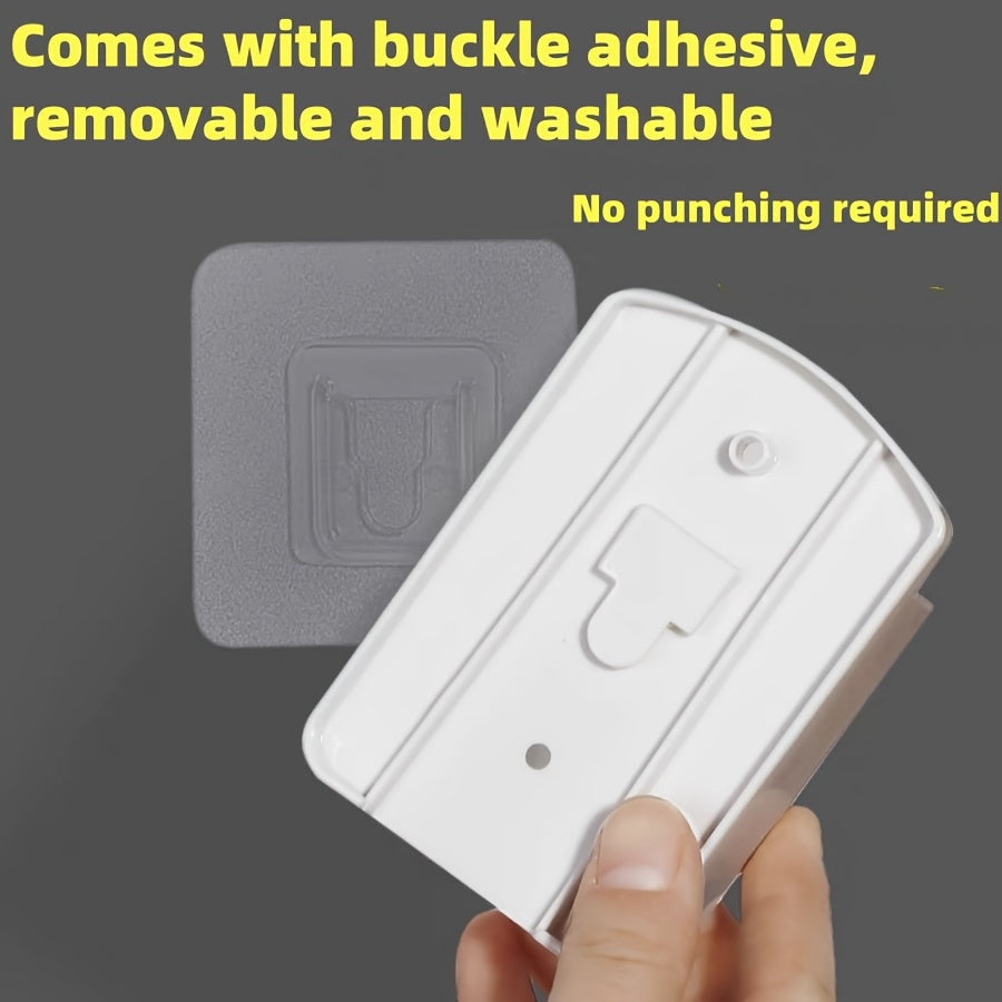 Wall-Mounted Remote Control Storage Box Adhesive Organizer for TV and Air Conditioner Racks