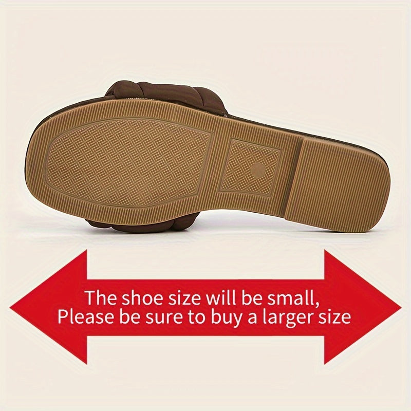 Women's Lightweight Flat Slip-On Slides for Walks and Beach