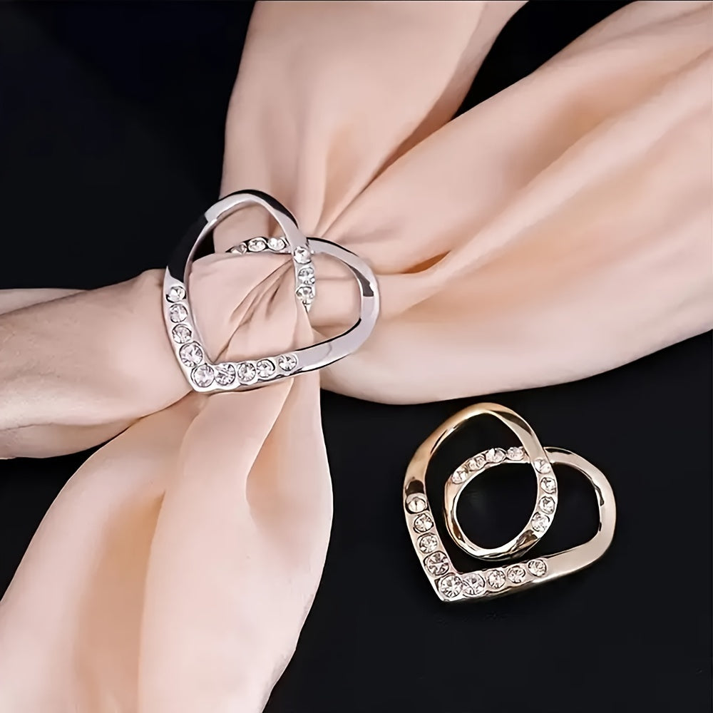 Set of 10 Alloy Round Scarf Buckle Clips for Women Dress Shirt Coat Accessories