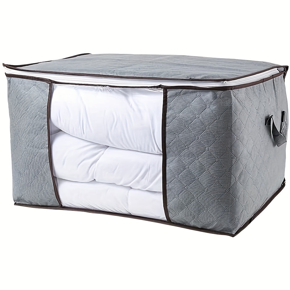 Bolsa rectangular de almacenamiento para ropa con ventana transparente para ropa de cama y mantas