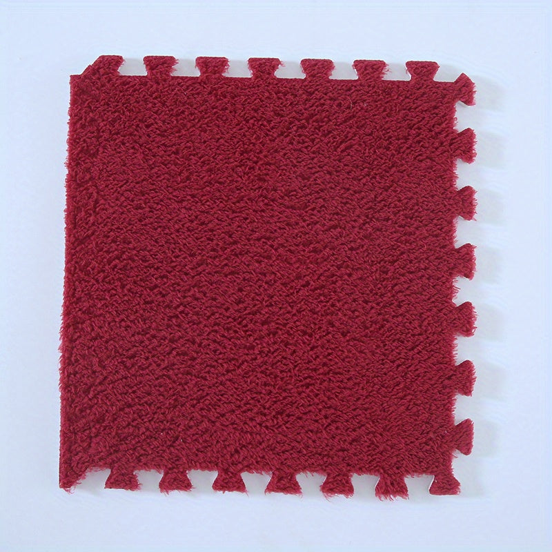 Foam Interlocking Floor Mat Set 12 Pieces, Plush, Anti-Slip, Easy Install
