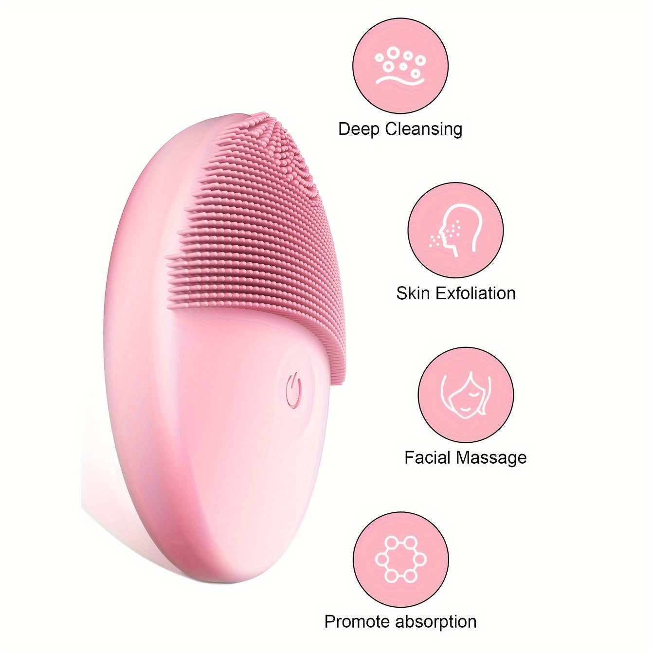 Electric Facial Cleansing Brush for Gentle Exfoliation Deep Cleaning and Massaging