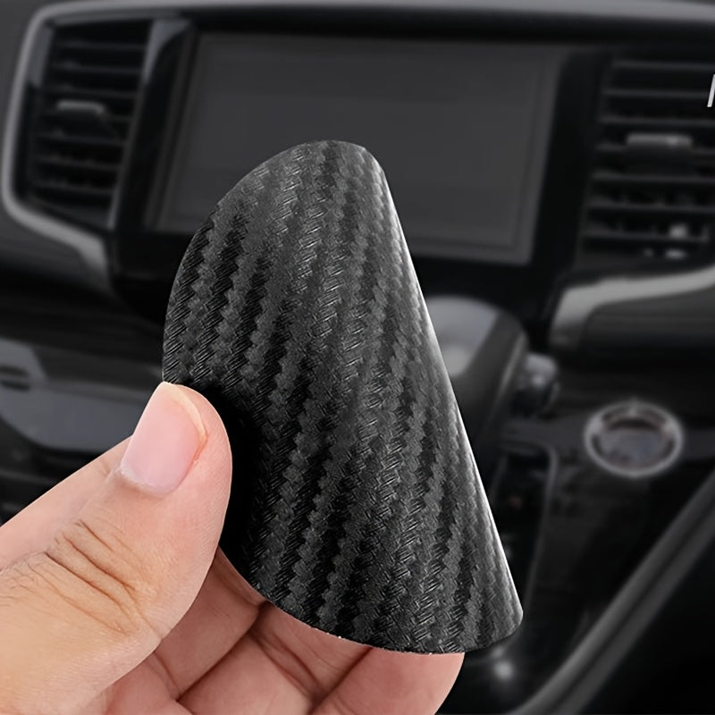 2pcs Car Carbon Fiber PU Cup Coaster Anti-Slip Durable Interior Accessory
