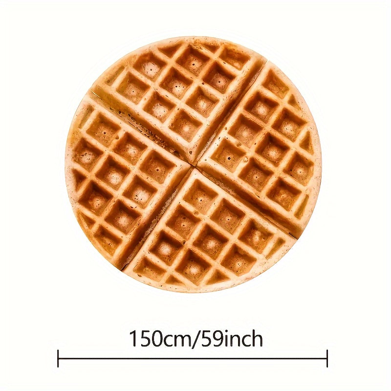 Hilarious Food Print Round Blanket for Couch, Travel, and Gift