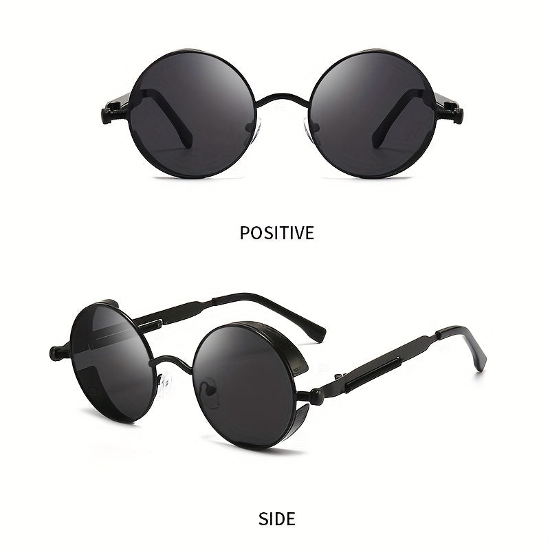 Uniseks Retro Steampunk Rangi Blokli Quyoshdan Himoyalovchi Ko‘zoynaklar Haydash va Moda uchun