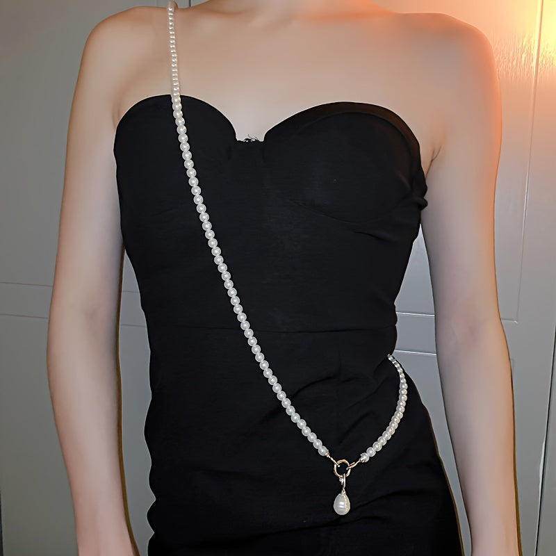 Ayollar uchun oq beaded taqinchoq, kundalik kechki ziyofat uchun, ko‘p maqsadli, zamonaviy aksessuar