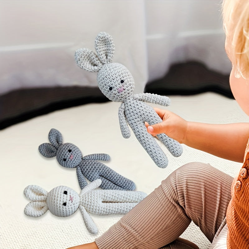 Crochet Baby Bunny Plush Toy for Infants and Toddlers
